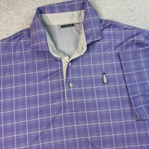 McArthur Golf Club C. Defoor Polo Men’s Large Purple Plaid Performance Milk Jug